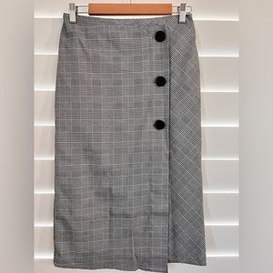 Plaid pencil skirt